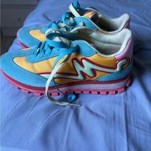 Colorful Sneakers with Lightning Design